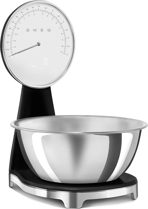 Báscula de Cocina 50's Style, analógica y digital, crema