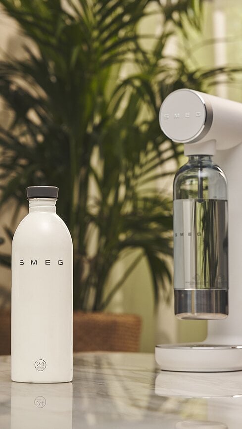 Botella de agua Smeg x 24Bottles 1 l, crema