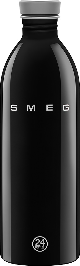 Bouteille d'eau Smeg x 24Bottles 1 L, noire