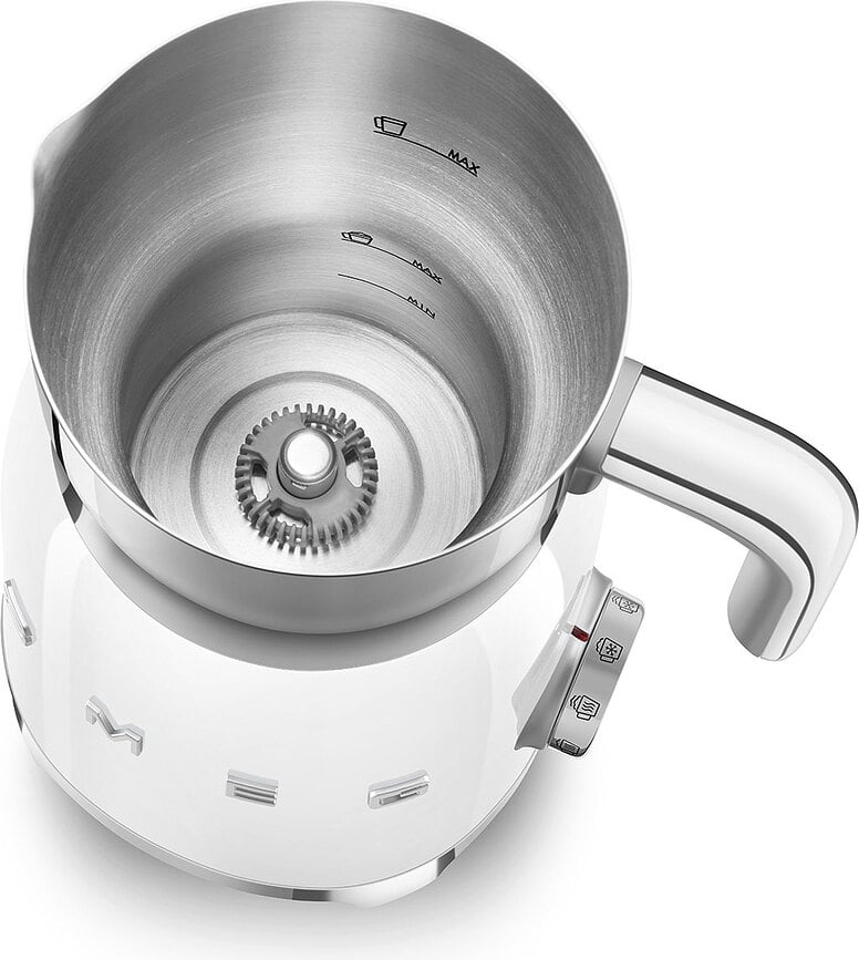 Espumador de Leche Estilo Años 50, blanco