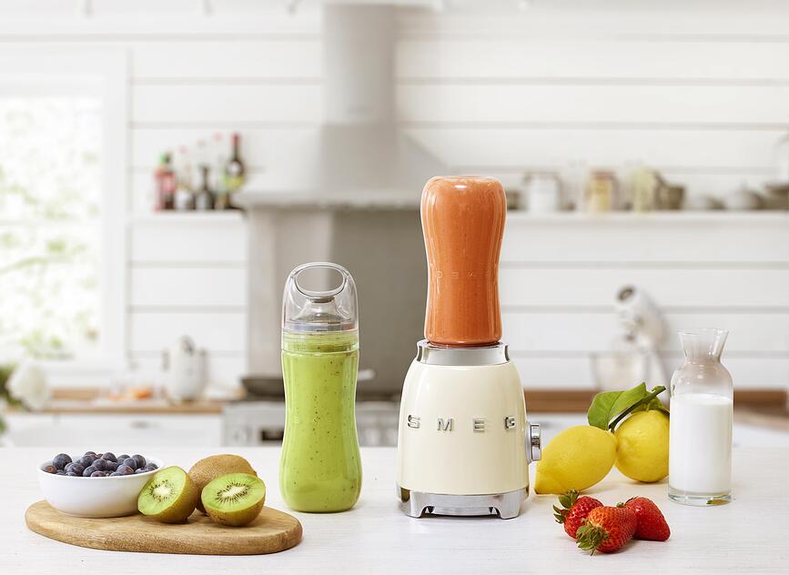 Sportblender 50's Style, svart, med extra flaska