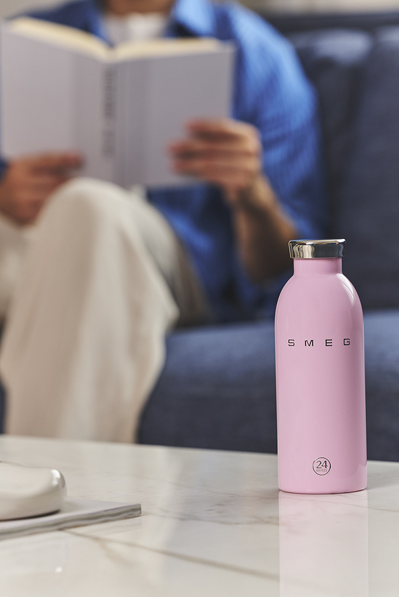 Θερμός Smeg x 24Bottles 500 ml, παστέλ ροζ