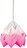 Moth Lampa, gradient rosa