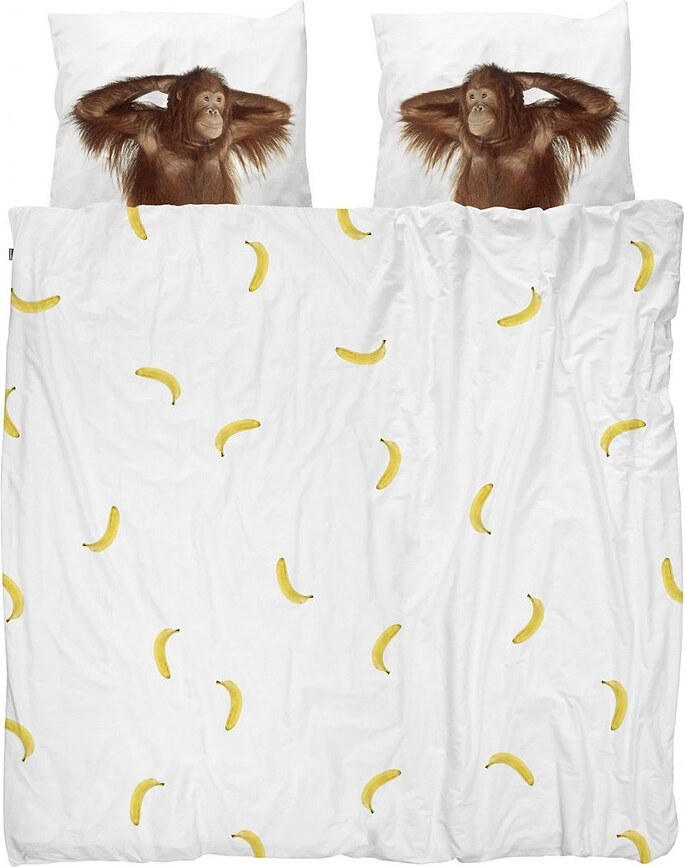 Banana Monkey Posteljnina dvojna, 200 x 200 cm