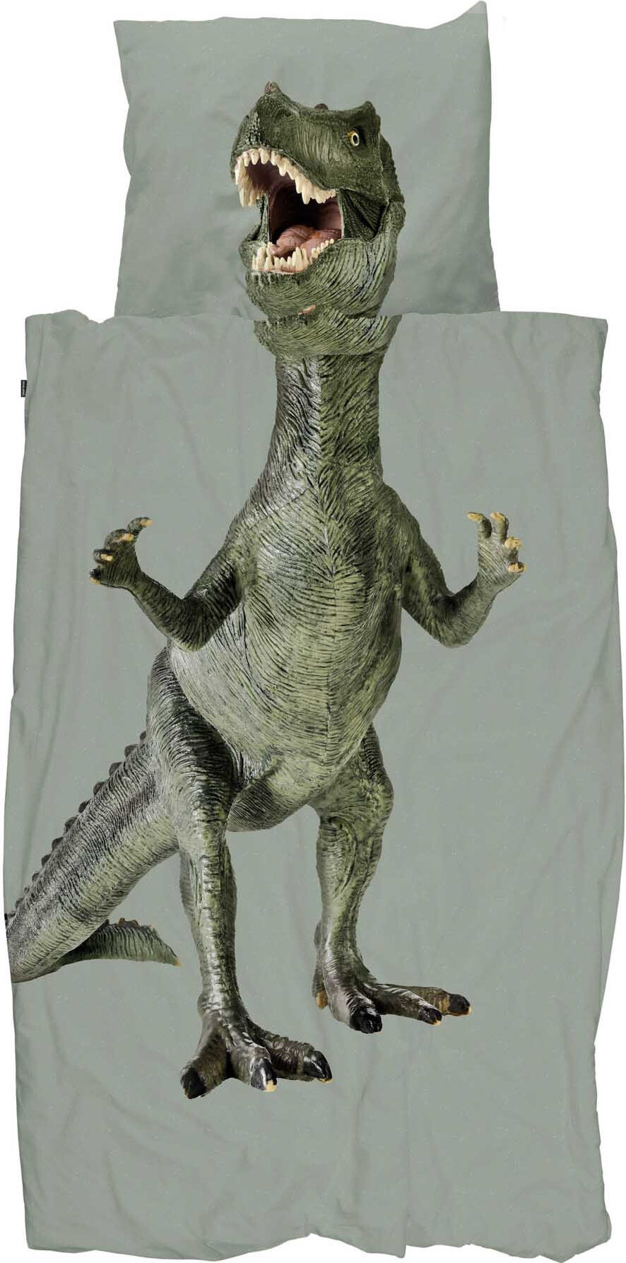 Bettwäsche Dino Jurassic Green 140 x 200 cm mit Kissenbezug 60 x 70 cm
