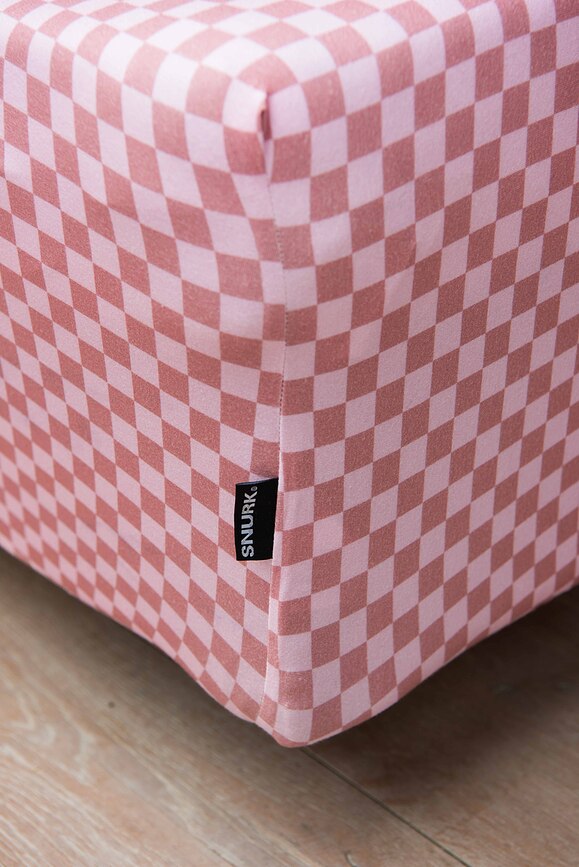 Drap-housse Check Pink 90 x 200 cm