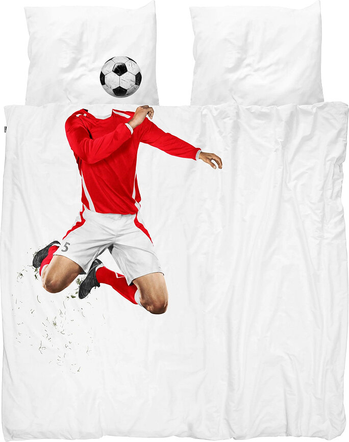 Παπλωματοθήκη Soccer Champ Red 200 x 200 cm με 2 μαξιλαροθήκες 60 x 70 cm