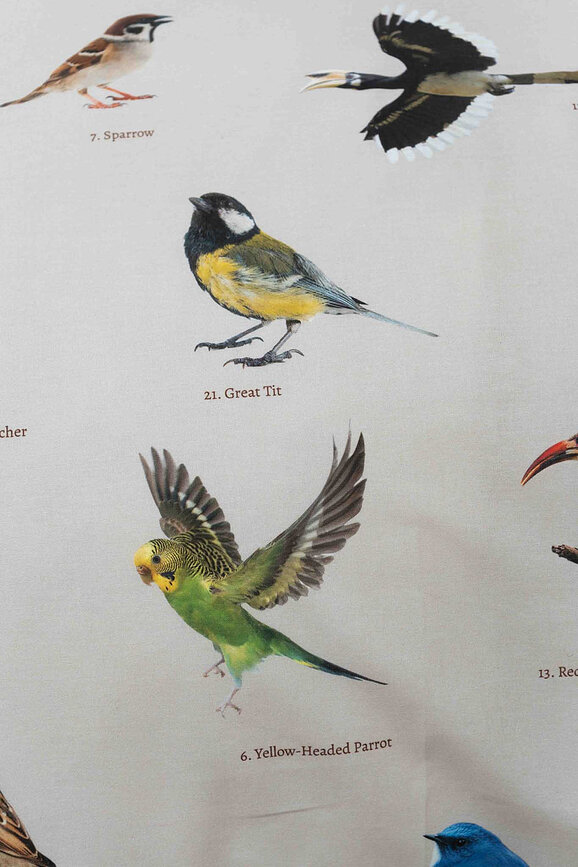 Parure de lit Bird Watching 260 x 220 cm avec 2 taies d'oreiller 60 x 70 cm
