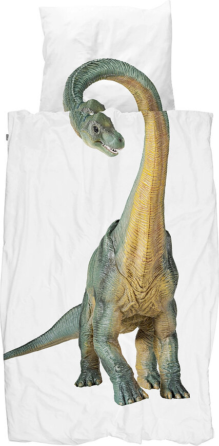 Parure de lit Dino Bronto 140 x 200 cm avec taie d'oreiller 60 x 70 cm