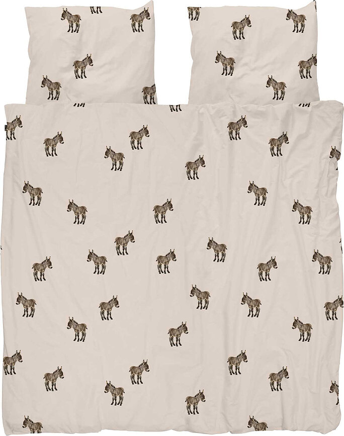 Parure de lit Donkeys 240 x 220 cm avec 2 taies d'oreiller 60 x 70 cm