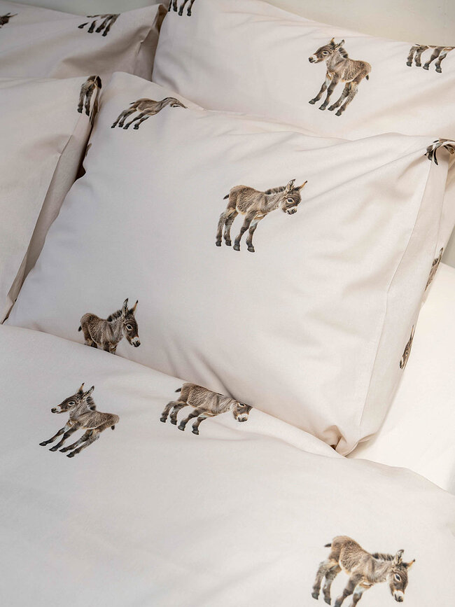Parure de lit Donkeys 260 x 220 cm avec 2 taies d'oreiller 60 x 70 cm