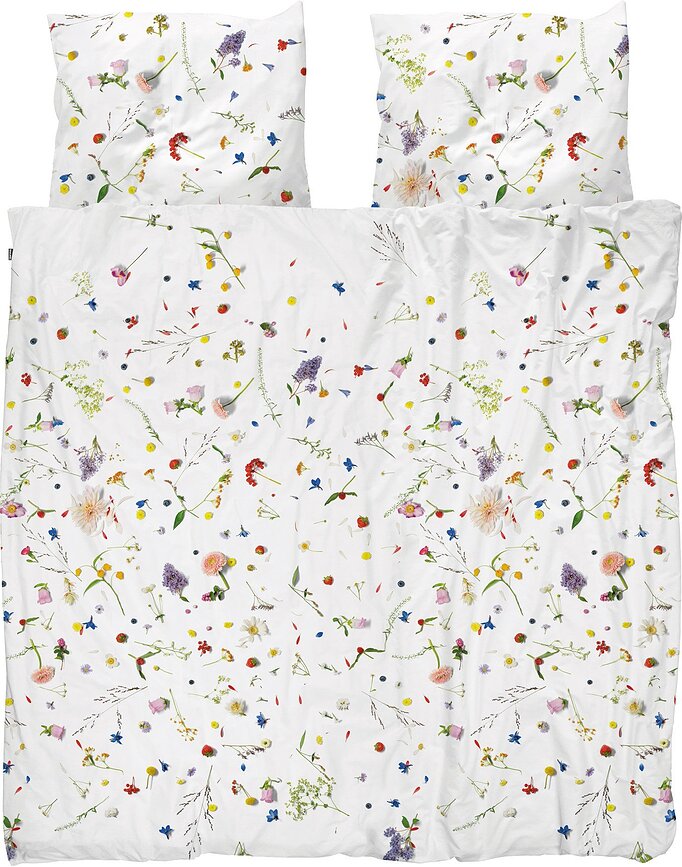 Parure de lit Flower Fields 200 x 200 cm avec 2 taies d'oreiller 60 x 70 cm