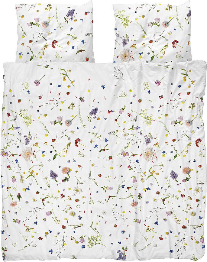 Parure de lit Flower Fields 240 x 220 cm avec 2 taies d'oreiller 60 x 70 cm