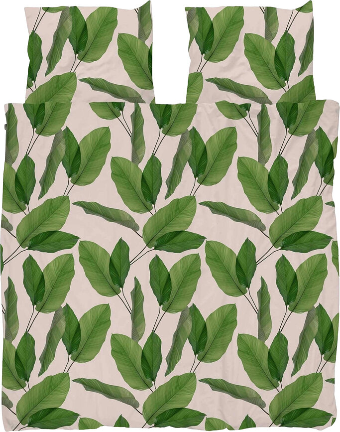 Parure de lit Leaf Me 240 x 220 cm avec 2 taies d'oreiller 60 x 70 cm