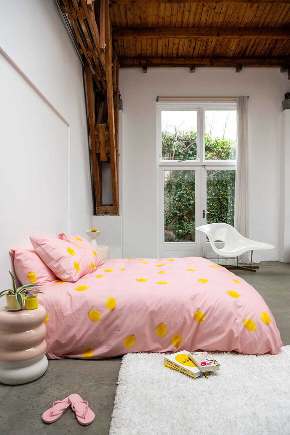 Parure de lit Lemon 260 x 220 cm avec 2 taies d'oreiller 60 x 70 cm