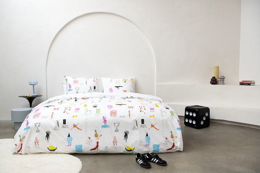 Parure de lit Rogier Roeters 260 x 220 cm avec 2 taies d'oreiller 60 x 70 cm