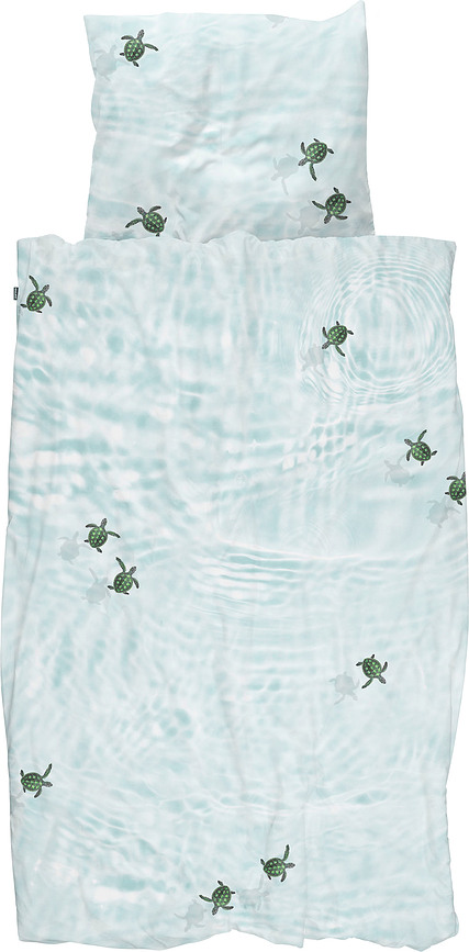 Parure de lit Sea Turtles 140 x 200 cm avec taie d'oreiller 60 x 70 cm