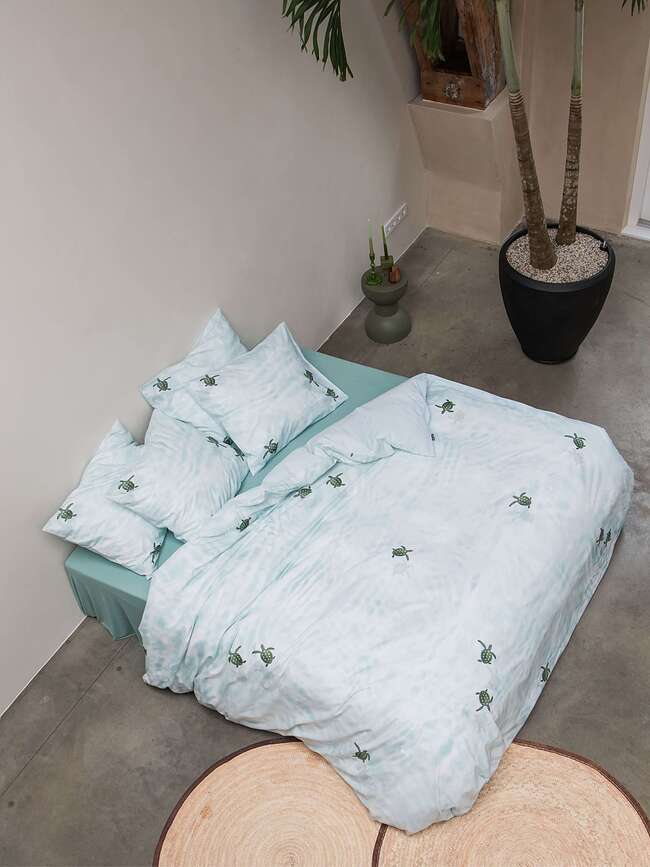Parure de lit Sea Turtles 260 x 220 cm avec 2 taies d'oreiller 60 x 70 cm