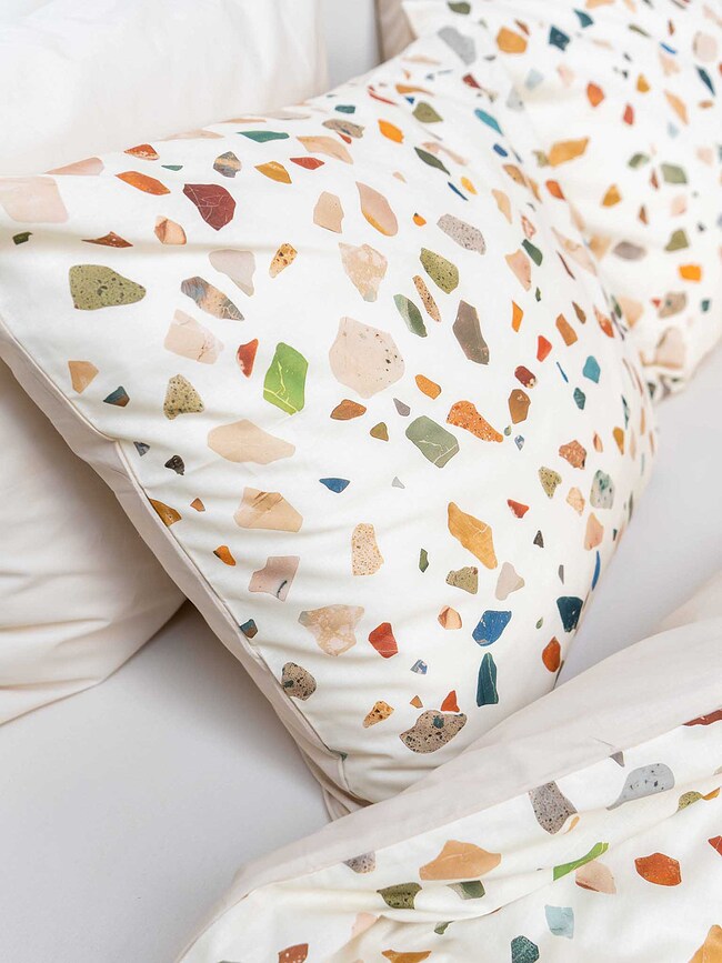 Parure de lit Terrazzo 260 x 220 cm avec 2 taies d'oreiller 60 x 70 cm