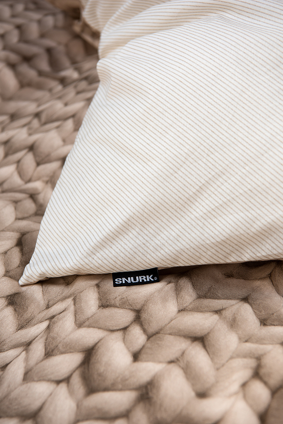 Parure de lit Twirre Sand 260 x 220 cm avec 2 taies d'oreiller 60 x 70 cm