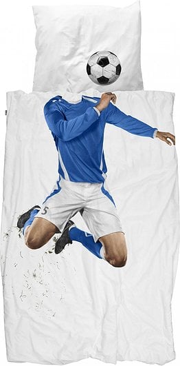 Pościel Soccer Champ 135 x 200 cm niebieski