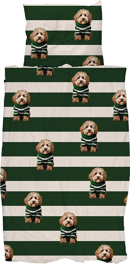 Posteljnina Labradoodle 140 x 200 cm z blazino 60 x 70 cm