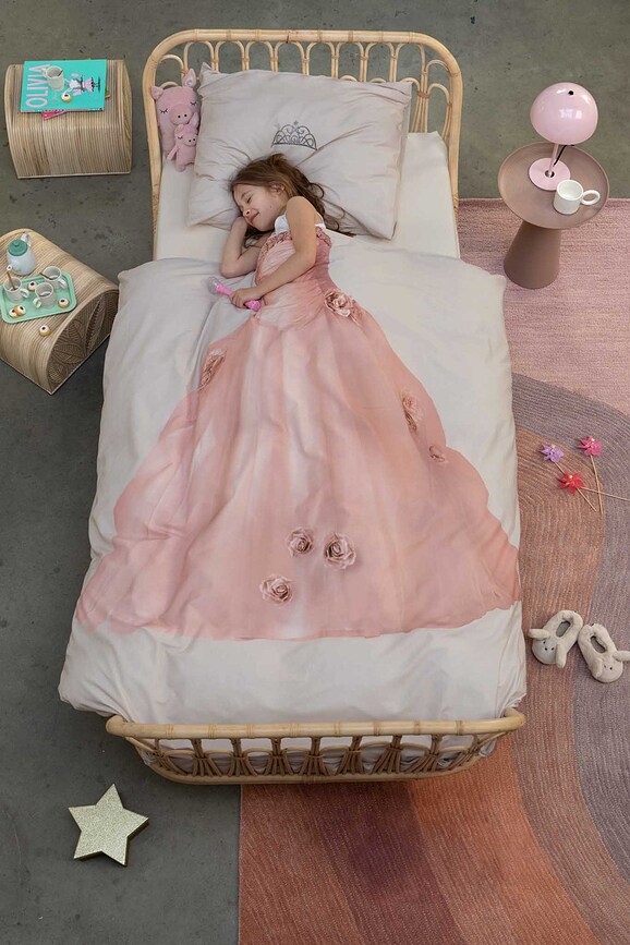 Posteljnina Princess Beige 140 x 200 cm s prevleko za vzglavnik 60 x 70 cm