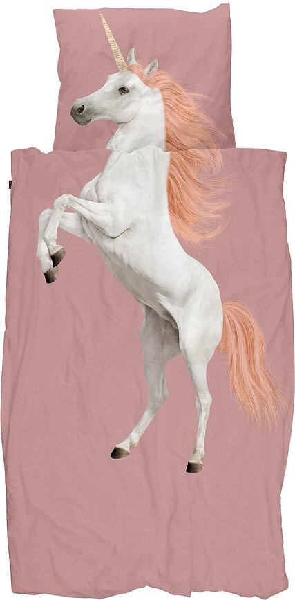 Posteljnina Unicorn Pink 140 x 200 cm z prevleko za vzglavnik 60 x 70 cm