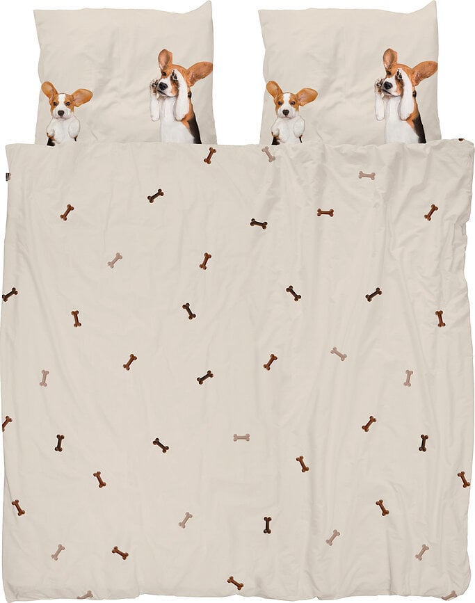 Ropa de cama Beagle Friends 240 x 220 cm con 2 fundas de almohada 60 x 70 cm