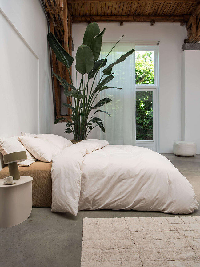 Ropa de cama Beige 140 x 200 cm con funda de almohada 60 x 70 cm