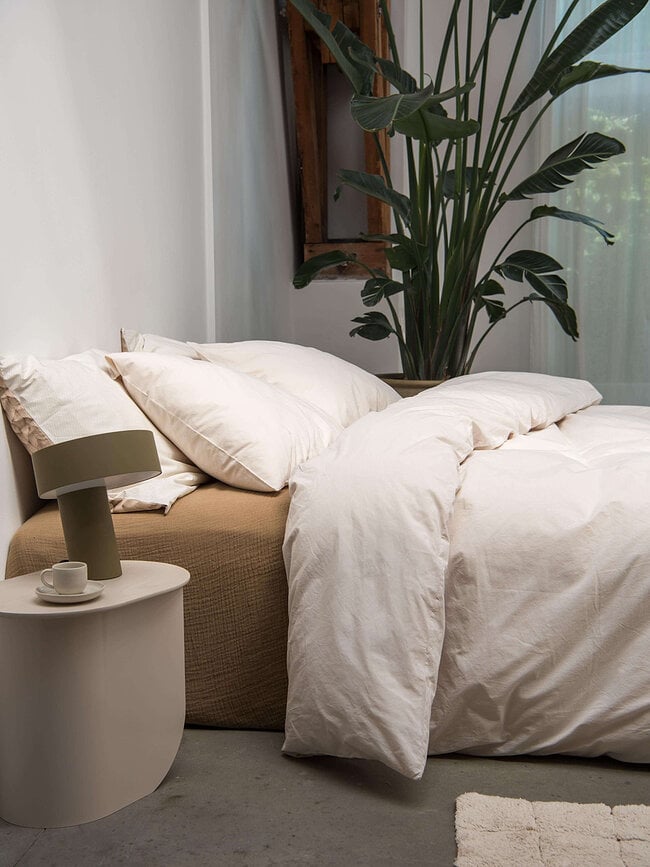 Ropa de cama Beige 140 x 200 cm con funda de almohada 60 x 70 cm