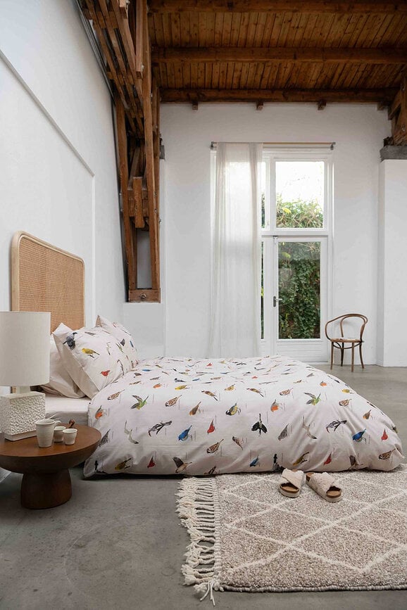 Ropa de cama Bird Watching 260 x 220 cm con 2 fundas de almohada 60 x 70 cm