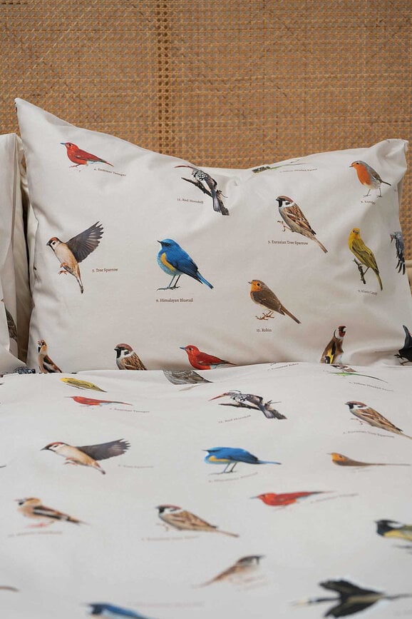 Ropa de cama Bird Watching 260 x 220 cm con 2 fundas de almohada 60 x 70 cm