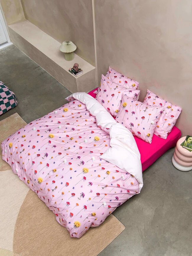 Ropa de cama Bloom Pink 260 x 220 cm con 2 fundas de almohada 60 x 70 cm