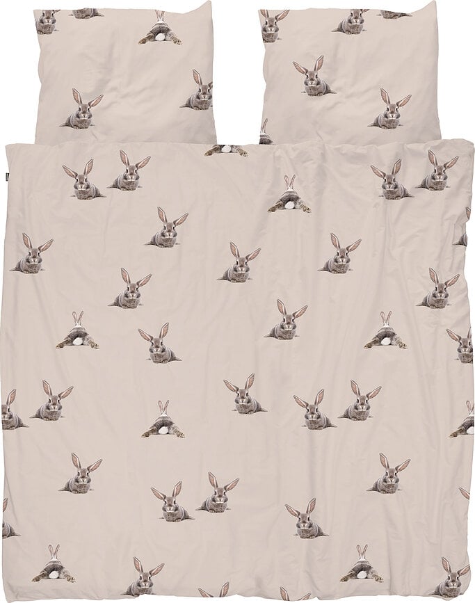 Ropa de cama Bunny Beige 260 x 220 cm con 2 fundas de almohada 60 x 70 cm