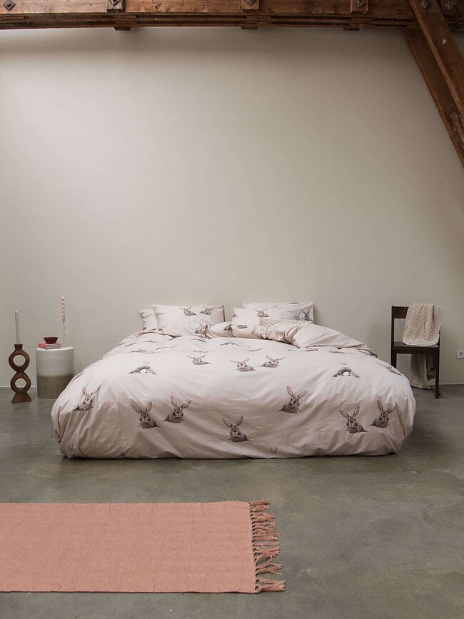 Ropa de cama Bunny Beige 260 x 220 cm con 2 fundas de almohada 60 x 70 cm