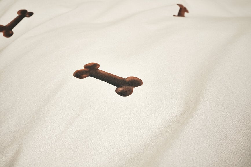 Ropa de cama de franela Beagle Friends 260 x 220 cm con 2 fundas de almohada 60 x 70 cm