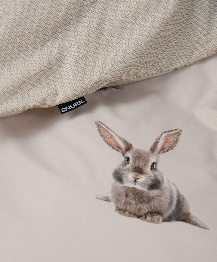 Ropa de cama de franela Bunny Beige 200 x 200 cm con 2 fundas de almohada 60 x 70 cm
