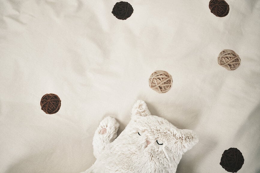 Ropa de cama de franela Kitten Friends 240 x 220 cm con 2 fundas de almohada 60 x 70 cm