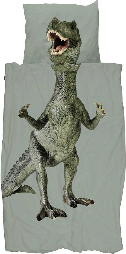 Ropa de cama Dino Jurassic Green 140 x 200 cm con funda de almohada 60 x 70 cm