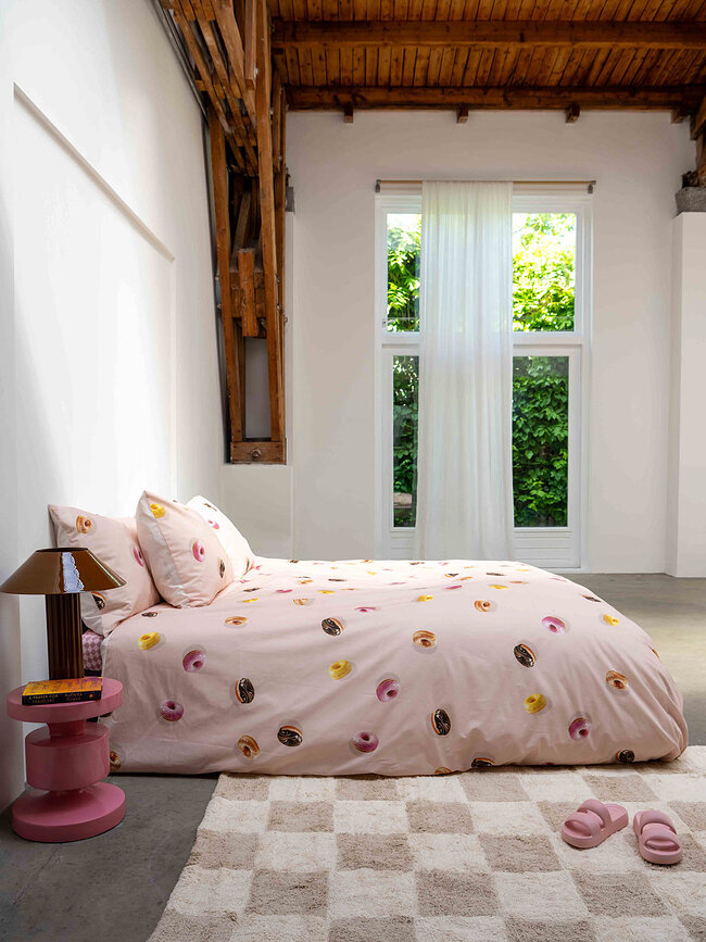 Ropa de cama Donuts 200 x 200 cm con 2 fundas de almohada 60 x 70 cm