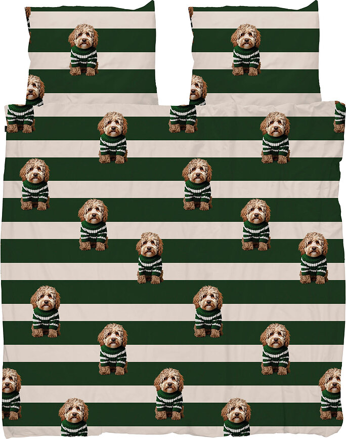 Ropa de cama Labradoodle 260 x 220 cm con 2 fundas de almohada 60 x 70 cm