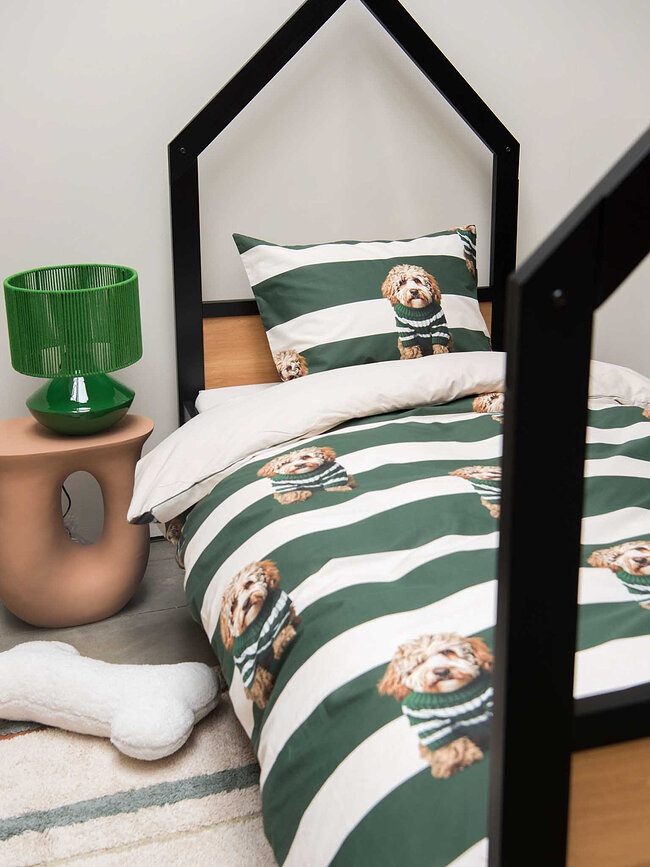 Ropa de cama Labradoodle 140 x 200 cm con funda de almohada 60 x 70 cm