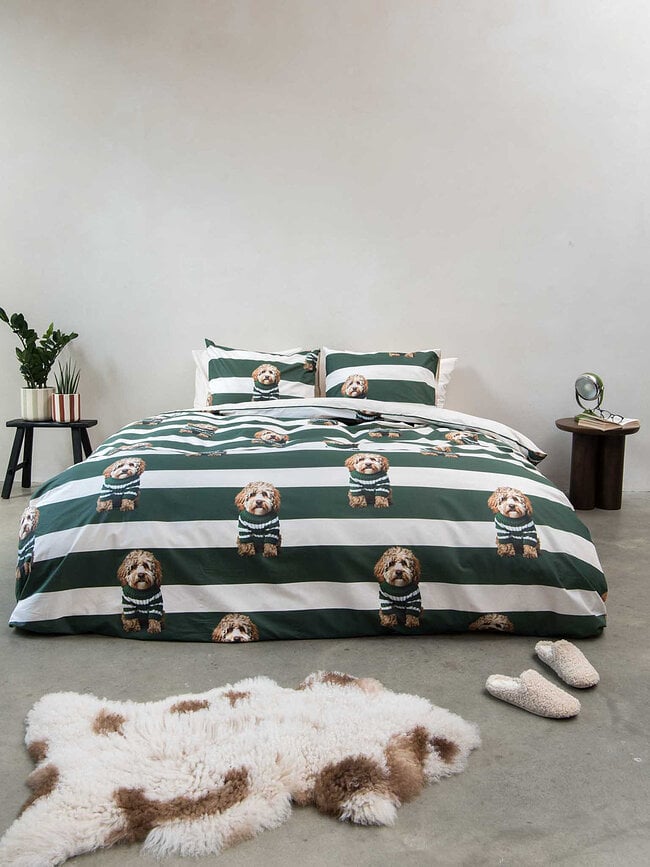 Ropa de cama Labradoodle 140 x 200 cm con funda de almohada 60 x 70 cm