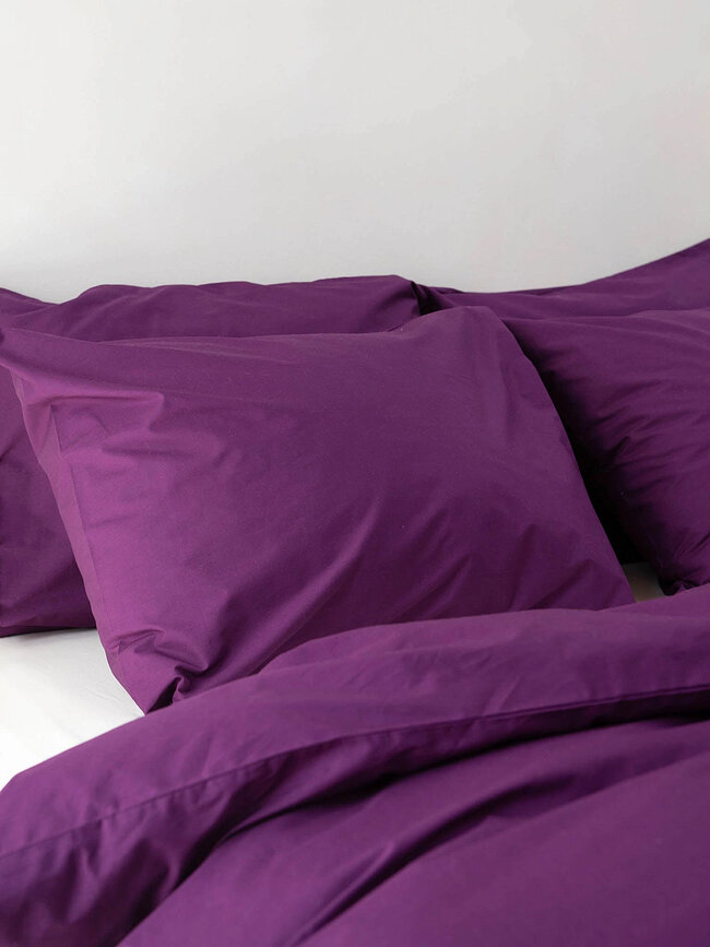 Ropa de cama Plum Purple 140 x 200 cm con funda de almohada 60 x 70 cm