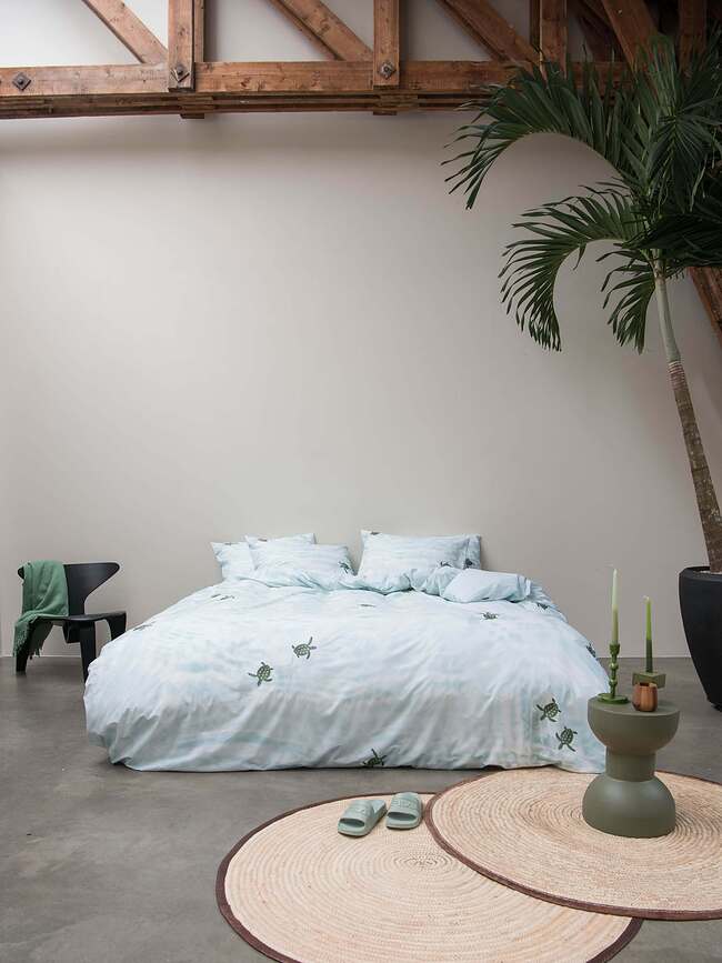 Ropa de cama Sea Turtles 140 x 200 cm con funda de almohada 60 x 70 cm