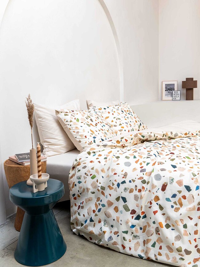 Ropa de cama Terrazzo 260 x 220 cm con 2 fundas de almohada 60 x 70 cm