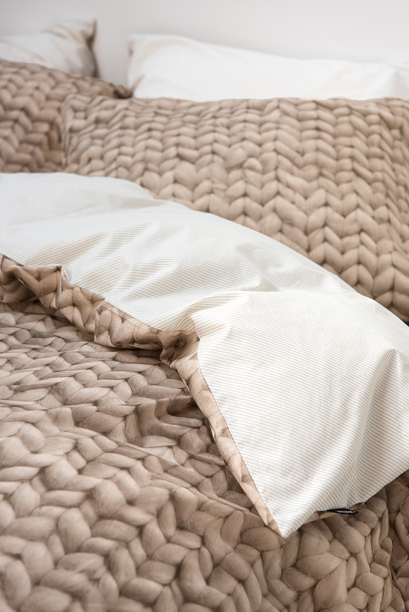 Ropa de cama Twirre Sand 260 x 220 cm con 2 fundas de almohada 60 x 70 cm