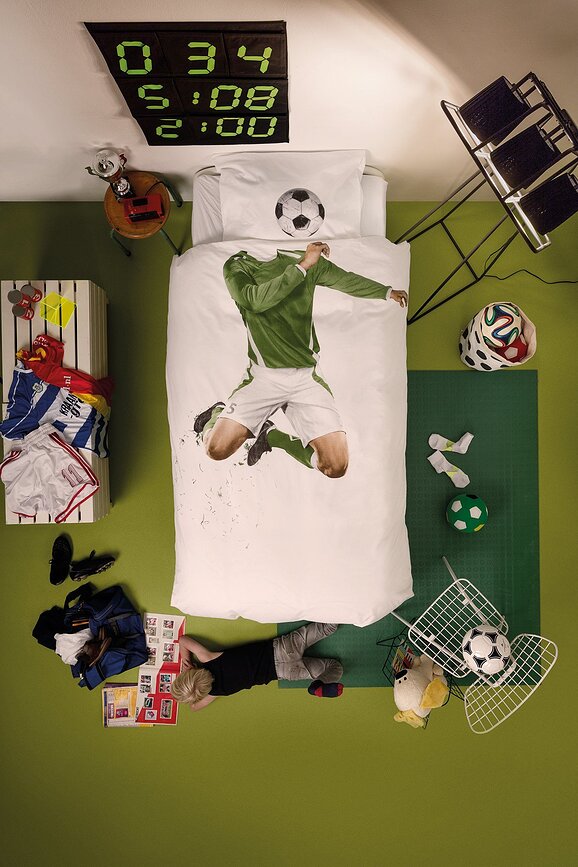 Soccer Champ Σετ Παπλωματοθήκης, 135 x 200 cm, μπλε