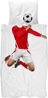 Soccer Champ Voodipesu 135 x 200 cm punane